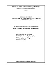 Sáng Kiến Kinh Nghiệm Rèn Kỹ Năng Tự Phục Vụ Trẻ 4-5 Tuổi | Môn Giáo dục mầm non - Đại học Thủ đô Hà Nội