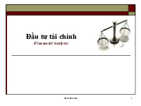 Giáo trình đầu tư tài chính | Trường Đại học Ngân Hàng TPHCM