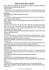 Pháp luật đại cương - Đánh giá đúng sai các câu hỏi quan trọng