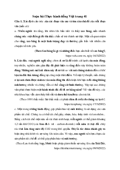 Soạn bài Thực hành tiếng Việt trang 41 - Chân trời sáng tạo