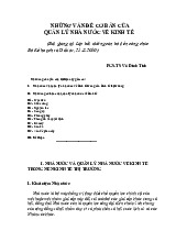 Bài giảng môn Quản lý nhà nước về kinh tế | Đại học Kinh tế Quốc Dân
