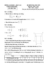 Đề cuối học kỳ 1 Toán 7 năm 2024 – 2025 phòng GD&ĐT Châu Đức – BR VT