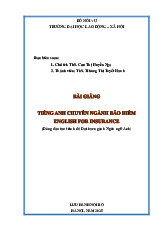 Bài giảng Tiếng Anh chuyên ngành bảo hiểm | Trường Đại học Lao động - Xã hội