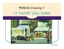 Phần B chương 1 lý thuyết cầu cung  môn Kinh tế học vĩ mô   | Học viện Nông nghiệp Việt Nam