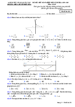 Đề thi thử tốt nghiệp THPT 2020 môn Toán trường chuyên Biên Hòa – Hà Nam