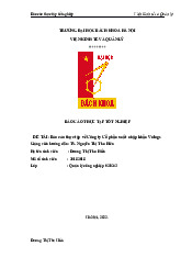 Báo cáo Thực tập Tốt nghiệp về Công ty Vnlogs - Quản lý công nghiệp 02K | Thực tập cơ bản | Trường Đại học Bách khoa Hà Nội