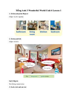 Giải BT Tiếng Anh 3 Wonderful World Unit 4 My house Lesson 1