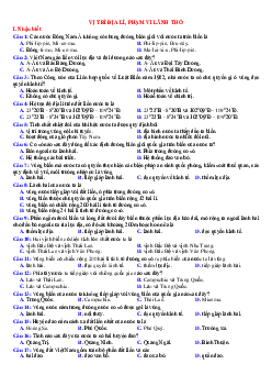 TOP 1800 câu trắc nghiệm Địa lí 12 ôn thi tốt nghiệp THPT theo từng mức độ