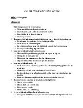 Câu hỏi ôn tập Vi sinh vật học - Chương 2-8 | Đại học Văn Lang