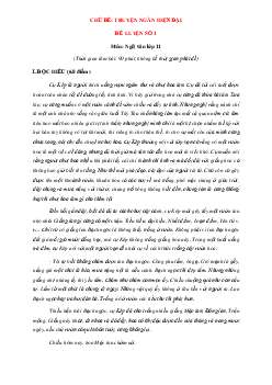 Bộ đề luyện đọc hiểu viết Ngữ văn 11 phần truyện ngắn hiện đại (có đáp án )