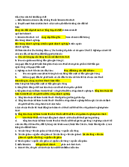 Bộ câu hỏi trắc nghiệm học phần Nguyên lý kế toán