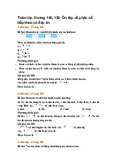 Toán lớp 5 trang 149, 150: Ôn tập về phân số tiếp theo có đáp án