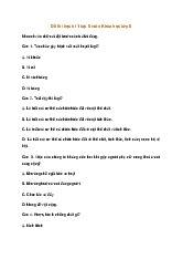 Đề thi học kì 1 lớp 5 môn Khoa học lớp 5 mới nhất