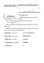 Bài tiểu luận môn Cơ Sở Văn Hóa Việt Nam | Đại Học Hà Nội