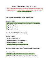 Đề cương trắc nghiệm ôn tập môn Kinh tế chính trị | Trường đại học Mở Hà Nội
