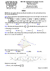 Đề cuối kỳ 1 Toán 11 năm 2024 – 2025 trường chuyên Nguyễn Tất Thành – Kon Tum