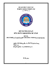 Phát Triển Sản Phẩm Mới Cho Công Ty Du Lịch Vietravel | Bài thảo luận Marketing du lịch