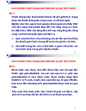 Bài tập Vận chuyển thuốc qua màng sinh học và hấp thu thuốc môn Dược động học | Trường Đại học Y khoa Vinh