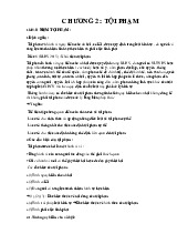 Lý thuyết chương 2 tội phạm - Luật Hình sự | Trường Đại học Luật - Đại học Quốc gia Hà Nội