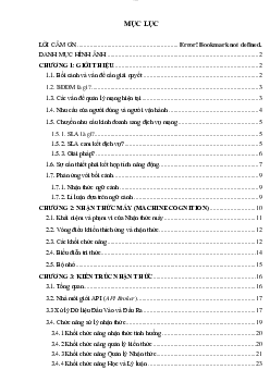 Tiểu luận môn học An toàn mạng đề tài "Quản lý mạng dựa trên nhận thức máy"