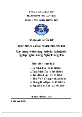 Tiểu luận Xây dựng hệ thống qurarn lý khóa luận tốt nghiệp  môn Công nghệ thông tin - Trường Đại học Văn Hiến.