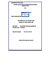 CÁC ĐẶC ĐIỂM CỦA YẾU TỐ HÁN VIỆT TRONG TỪ VỰNG TIẾNG VIỆT - LITR146701