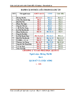 Giáo án Lịch sử 6 sách Cánh diều (Cả năm)