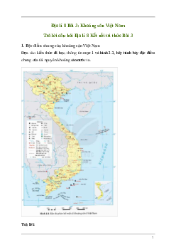 Giải Địa lí 8 Bài 3: Khoáng sản Việt Nam | Kết nối tri thức