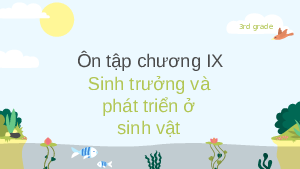 Bài giảng điện tử môn Khoa học tự nhiên 7  Sinh Học Ôn tập chương IX | Kết nối tri thức