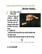 NGƯỜI CẦM QUYỀN KHÔI PHỤC UY QUYỀN: PHÂN TÍCH TÁC PHẨM VICTOR HUGO