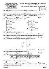 Đề thi thử tốt nghiệp THPT 2025 môn Toán trường THPT Hải Lăng – Quảng Trị