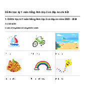 Đề thi học kỳ 1 môn tiếng Anh lớp 2 có đáp án chi tiết