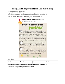 Giải Tiếng Anh 11 Workbook Unit 3 3e Writing  | Bright