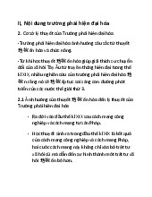 Nội dung trường phái hiện đại hóa môn Môi trường và lợi thế cạnh tranh   | Học viện Nông nghiệp Việt Nam