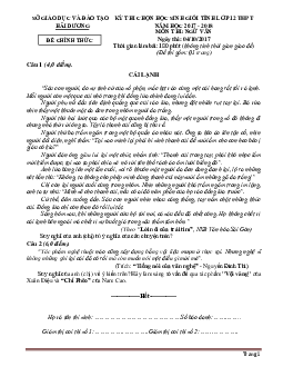 TOP 20 Đề thi học sinh giỏi Ngữ Văn 12 (có đáp án và lời giải)