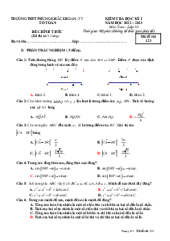 Đề học kỳ 1 Toán 10 năm 2022 – 2023 trường THPT Phùng Khắc Khoan – Hà Nội