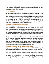 Các lý thuyết về yếu tố tác động đến thu hút đầu tư trực tiếp nước ngoài vào vùng kinh tế