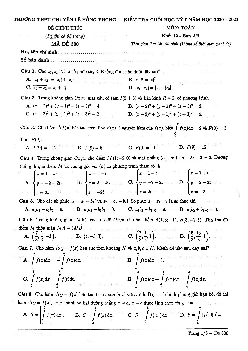 Đề thi cuối HK2 Toán 12 năm 2020 – 2021 trường chuyên Lê Hồng Phong – TP HCM