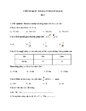Bộ đề ôn tập hè lớp 4 lên lớp 5 môn Toán sách Chân trời sáng tạo