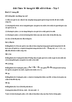 Toán 10 Bài 14: Các số đặc trưng đo độ phân tán - Kết Nối Tri Thức