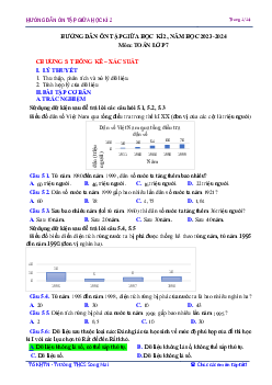 Đề cương giữa học kì 2 Toán 7 năm 2023 – 2024 trường THCS Song Mai – Bắc Giang