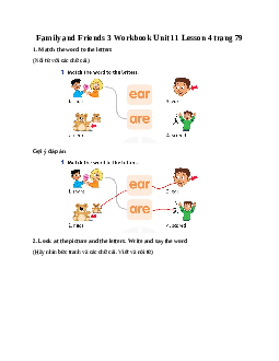 Family and Friends 3 Workbook Unit 11 There is a doll on the rug Lesson 4 trang 79