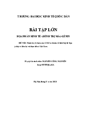 Tích lũy tư bản và liên hệ thực tiễn ở Việt Nam| Đại học Kinh Tế Quốc Dân
