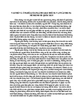 VAI TRÒ VÀ Ý NGHĨA CỦA NGÀNH GIAO THÔNG VẬN TẢI TRONG KTQD