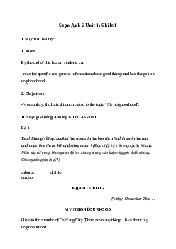 Giải Tiếng Anh 6 Unit 4: Skills 1 | Global Success