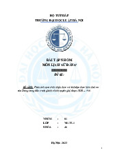 quá trình nhận thức và lãnh đạo thực hiện thời cơ của Đảng trong đấu tranh giành chính quyền giai đoạn 1939 – 1945.