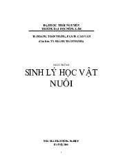 Giáo trình Sinh lý học vật nuôi | Trường Đại học Nông lâm - Đại học Thái Nguyên