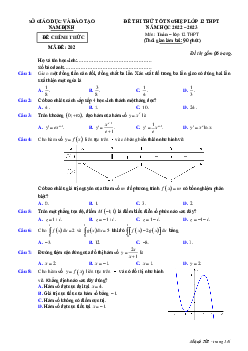 Đề thi thử tốt nghiệp THPT năm 2023 môn Toán sở GD&ĐT Nam Định