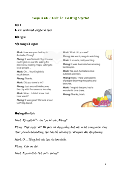 Giải Tiếng Anh 7 Unit 12: Getting Started | Global Success