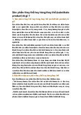 Sản phẩm thay thế hay hàng thay thế (substitute product) là gì ?